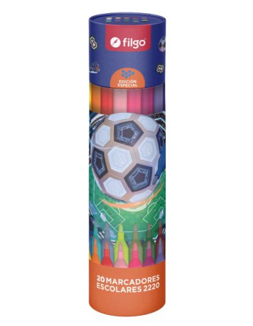 Marcador Pinto 2220 / Estuche x 20 fantasia Futbol FILGO