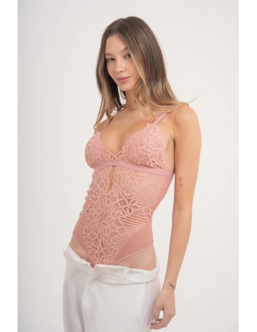 Body full puntilla tasa forrada y tul T85/105 - TRENDA