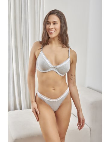 Conjunto soutien con arco y Cola less de algodón y lycra T85/100 TIENTO