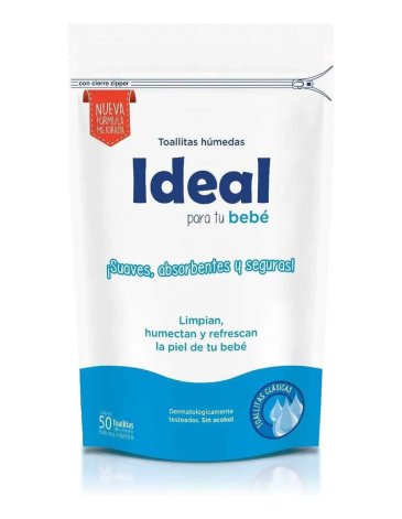 Toallitas humedas clasicas x 50 unidades IDEAL