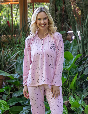 Pijama modal suelto lunares y cartera Vera T2/4 BIANCA SECRETA