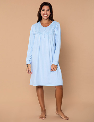 Camison señora liso con puntilla Anabela T54/58 BIANCA SECRETA