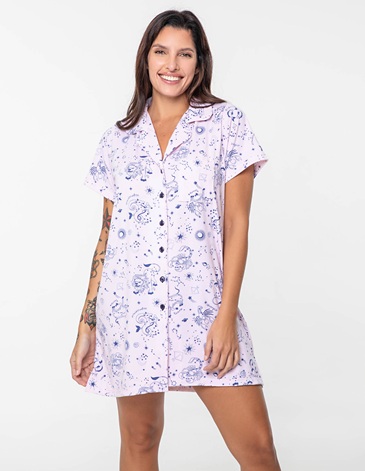Camisa abotonada en modal T1/4 BIANCA SECRETA