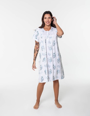 Camison en modal con puntilla T2/7 BIANCA SECRETA