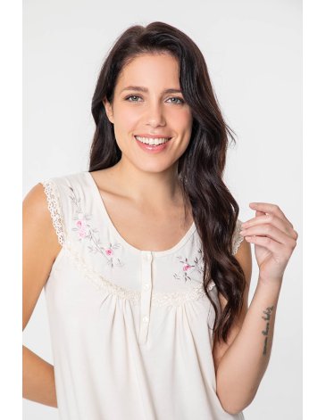 Camison en modasl liso T54/58 - BIANCA SECRETA