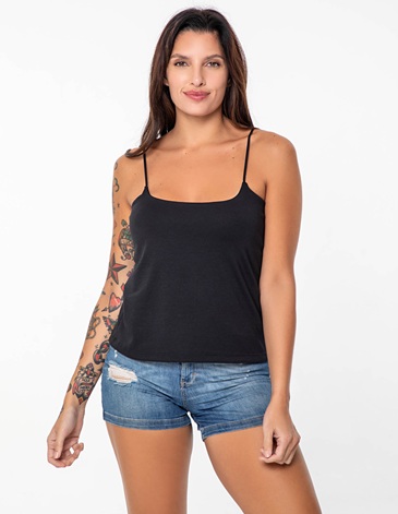 Musculosa en modal con bretel regulable T1/4 BIANCA SECRETA
