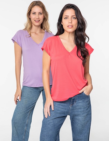 Remera lisa en morley T1/7 BIANCA SECRETA