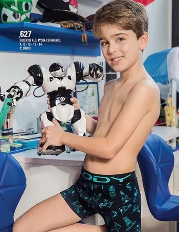Boxer alg y lycra T8/14 LODY KIDS