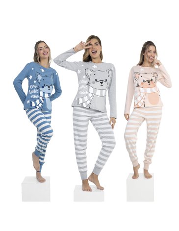 Pijama de jersey - Linea Zorro Talle S al XL LENCATEX