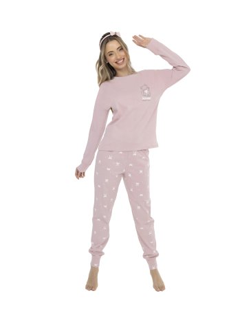 Pijama de jersey - linea Moñitos Talle S al XL LENCATEX