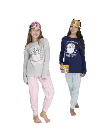 Pijama de jersey con estampa que brilla en la oscuridad- T10/16 LENCATEX