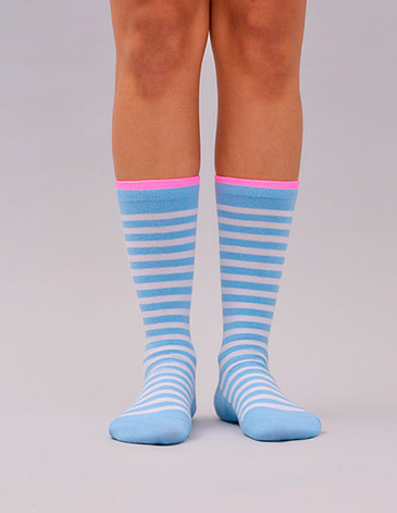 Medias 1/2 caña dama rayada MARCELA KOURY