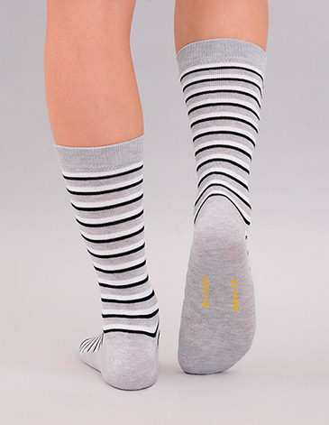 Media 1/2 caña rayada - MARCELA KOURY