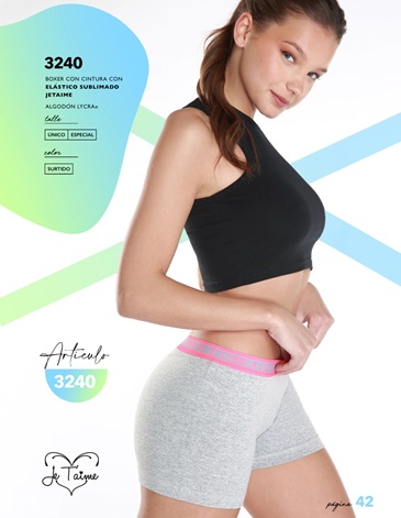 Boxer algodon y lycra Pack x2 JE TAIME