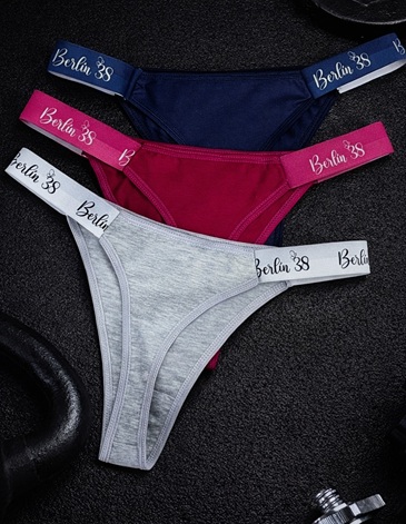 Tanga less de alg y lycra c/elastico pack x3 BERLIN