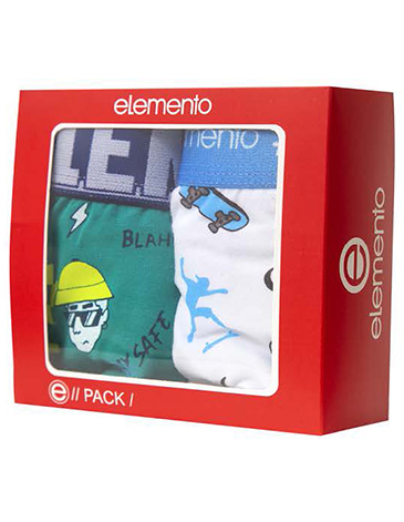 Boxer alg y lycra Pack x2 Talles 1/6 ELEMENTO
