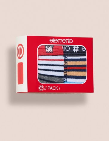 Boxer rayado Pack x2 T1/6 ELEMENTO