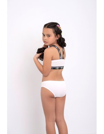 Top en Algodón Lycra con Culotte y Elastico Personalizado. Talle 8 al 18 NATUBEL