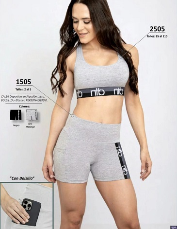 Calza en Algodón Lycra con Elastico Personalizado y Bolsillo. Talle 2 al 5 NATUBEL