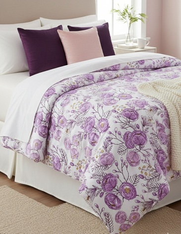 Acolchado Ritmo Premium reversible 2 1/2 plazas Doble Faz ALCOYANA