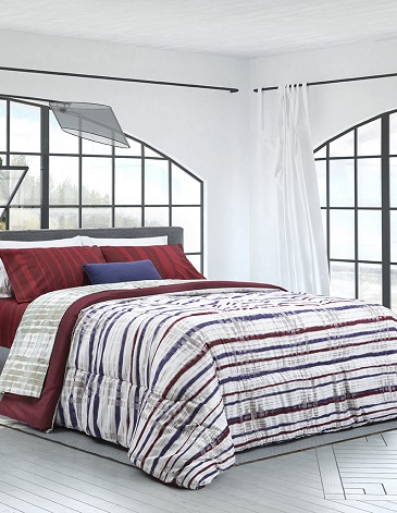 Acolchado Reversible Ritmo Premium 2 1/2 Plazas Doble Faz ALCOYANA