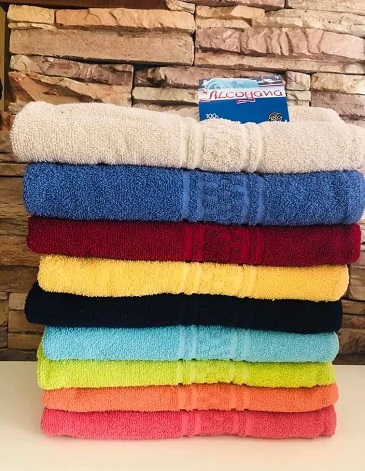 Toalla  cuadros 100% algodon 400gr - ALCOYANA