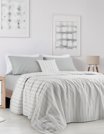 Juego de sabana Estudio Percal 144 Hilos 1 1/2 PL ALCOYANA