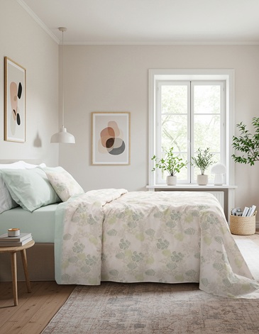 Juego de sabana Estudio Percal 144 Hilos 1 1/2 PL ALCOYANA