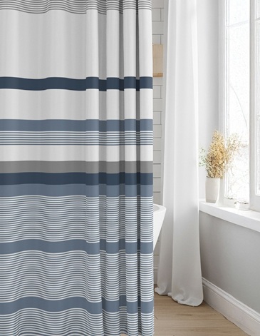 Cortina de baño 180 x 180 + Alfombra ALCOYANA