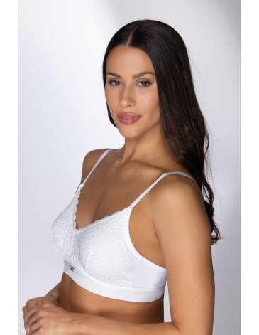 Corpiño algodon y puntilla sin taza T95/110 SEXY LALI