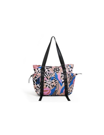 Cartera Tote con Lona Florida - CHIMOLA