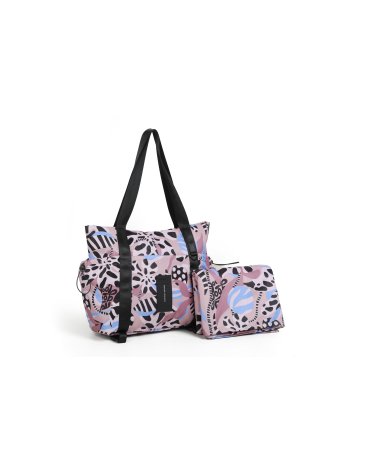 Cartera Tote con Lona Florida - CHIMOLA