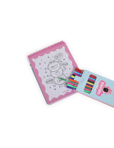 COLORING SET MONSTER PINK - CHIMOLA