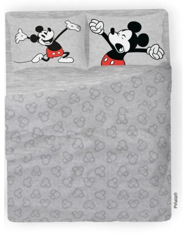 Sabana 2 plazas MICKEY CLASSIC GREY PIÑATA