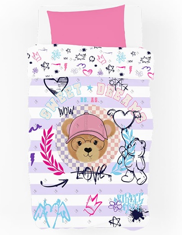 Cubrecama 1 1/2 Plaza. CUDDLE BEARS PIÑATA