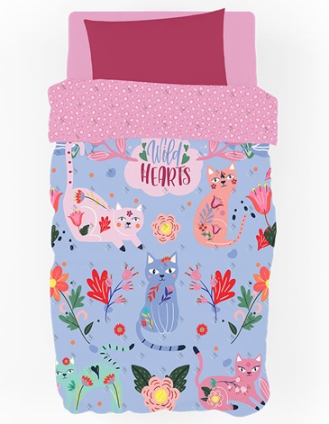 Cubrecama 1 1/2 Plaza. WILD PIÑATA