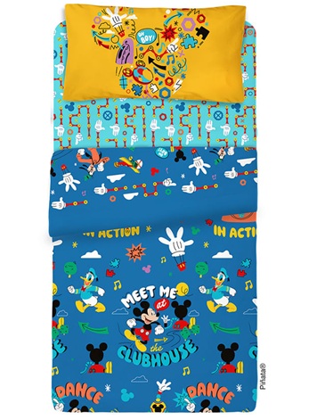 Sábana 1 1/2 Plaza / Ultra Soft MICKEY PIÑATA
