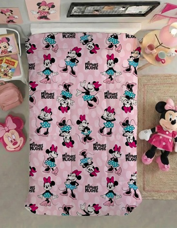 Acolchado Flannel 1 1/2 Pl MINNIE PIÑATA