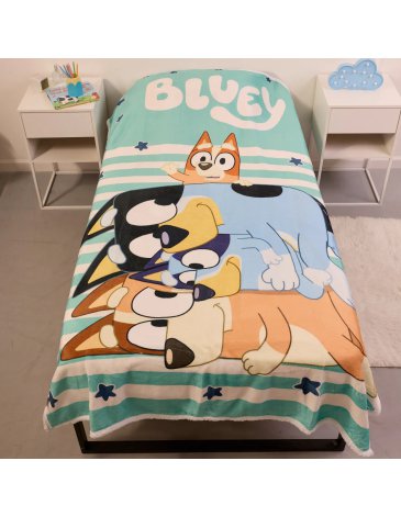 Frazada Corderito 1 1/2 PL Bluey - PIÑATA