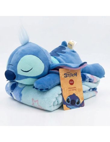 Manta Infantil con Peluche Almohadón Stitch PIÑATA