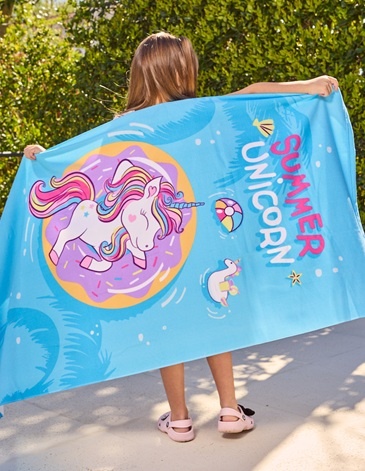 Toallon con Bolso Microfibra 70x130cm UNIS PIÑATA