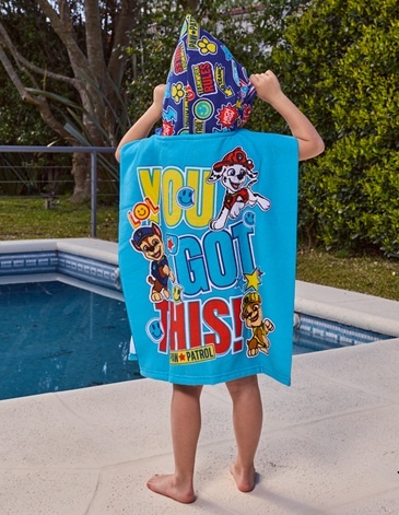 Poncho de Toalla Microfibra 50x120cm PAW PATROL PIÑATA