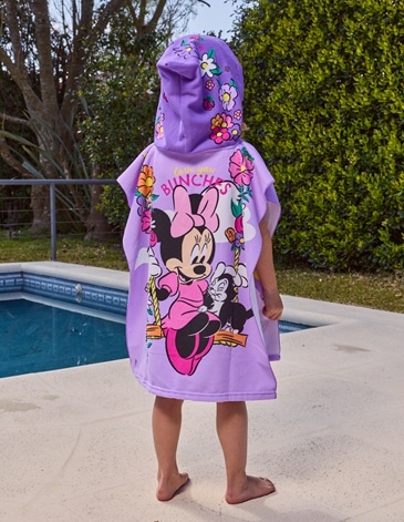Poncho de Toalla Microfibra 50x120cm MINNIE PIÑATA