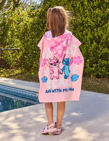 Poncho de Toalla Microfibra 50x120cm STITCH PIÑATA