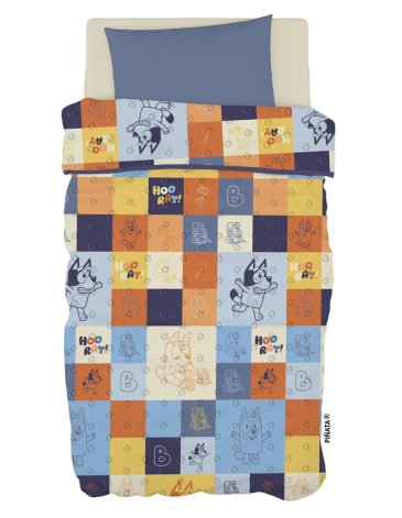 Cubrecama Ultra Soft1 1/2 PL BLUEY PIÑATA