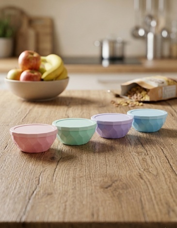 Bowl Mediano con Tapa Pastel 670 ML CLIKER