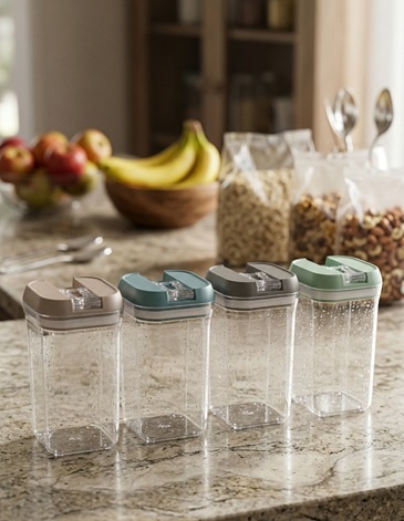 Frasco Contenedor Hermetico Mediano Bambu 1 L CLIKER