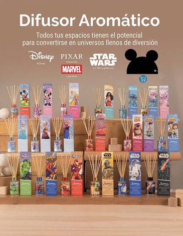 Difusor aromático con varillas difusoras DISNEY 125ml SAPHIRUS