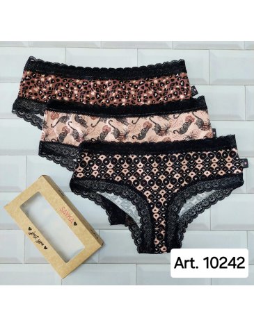 Culotte algodon y lycra Pack x3 SAYKA