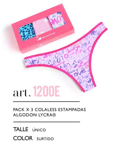 Colaless algy lycra Pack x3 CORAMINA